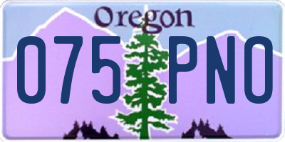 OR license plate 075PNO