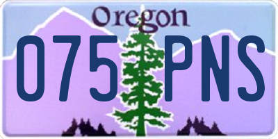 OR license plate 075PNS