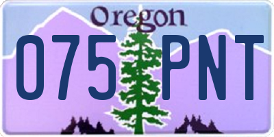 OR license plate 075PNT