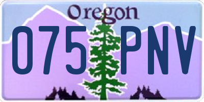 OR license plate 075PNV