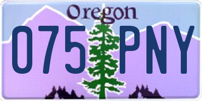 OR license plate 075PNY