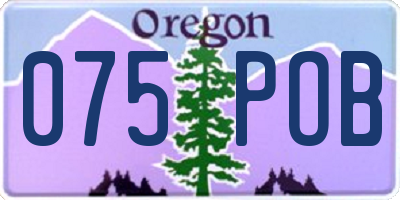 OR license plate 075POB