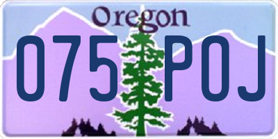 OR license plate 075POJ
