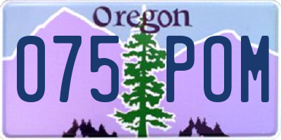 OR license plate 075POM