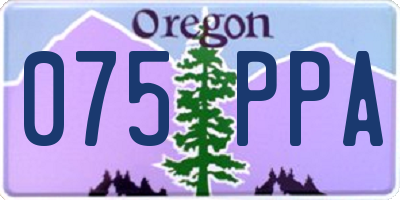 OR license plate 075PPA