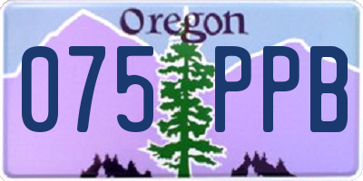 OR license plate 075PPB