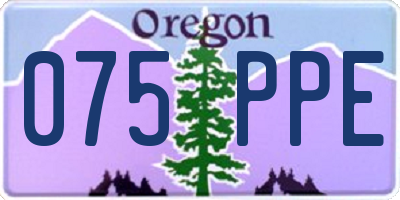 OR license plate 075PPE