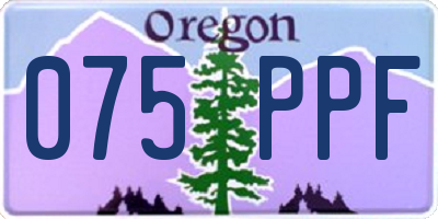OR license plate 075PPF