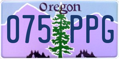 OR license plate 075PPG