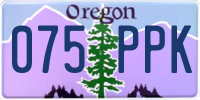 OR license plate 075PPK