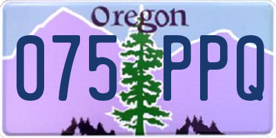 OR license plate 075PPQ