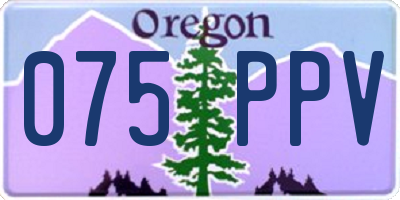 OR license plate 075PPV