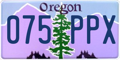 OR license plate 075PPX