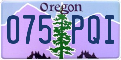 OR license plate 075PQI