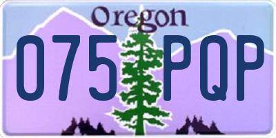OR license plate 075PQP