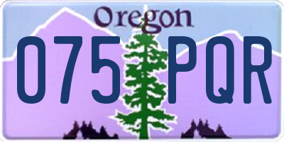 OR license plate 075PQR
