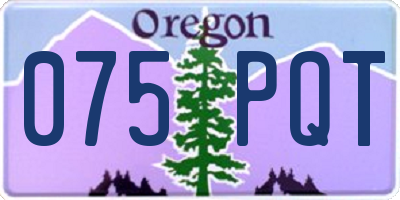 OR license plate 075PQT