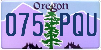 OR license plate 075PQU