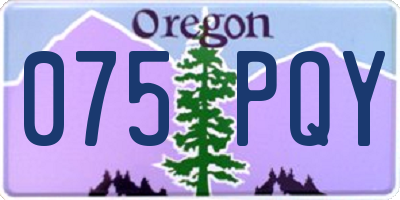 OR license plate 075PQY
