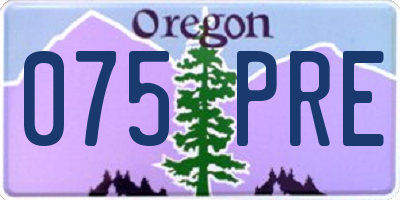 OR license plate 075PRE