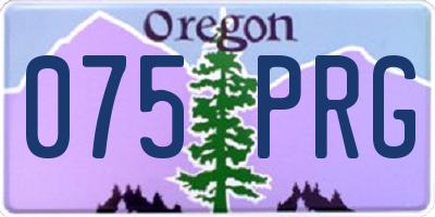 OR license plate 075PRG