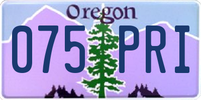 OR license plate 075PRI