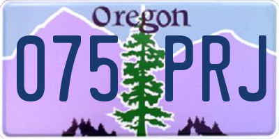 OR license plate 075PRJ