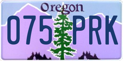 OR license plate 075PRK