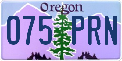 OR license plate 075PRN