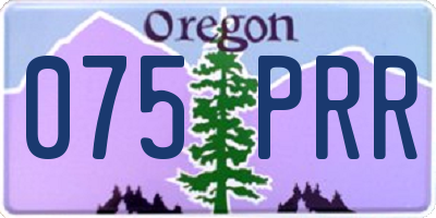 OR license plate 075PRR