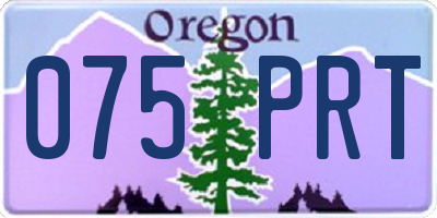 OR license plate 075PRT