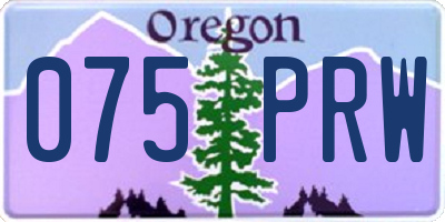 OR license plate 075PRW