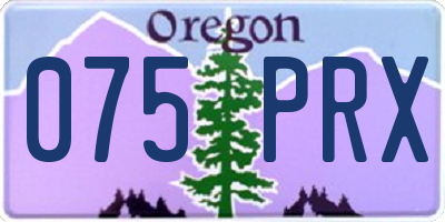 OR license plate 075PRX