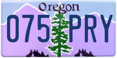 OR license plate 075PRY