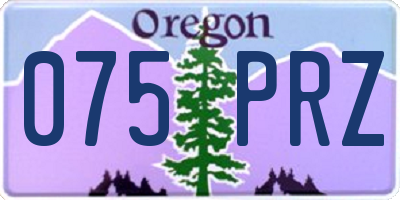 OR license plate 075PRZ