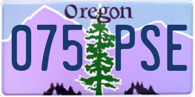 OR license plate 075PSE