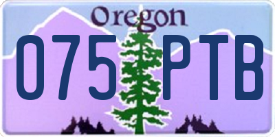 OR license plate 075PTB