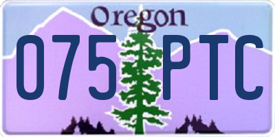 OR license plate 075PTC