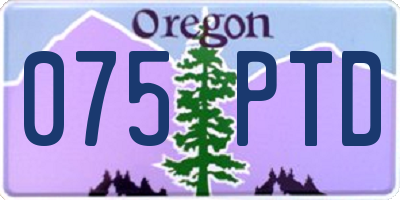OR license plate 075PTD