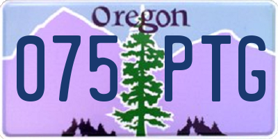 OR license plate 075PTG