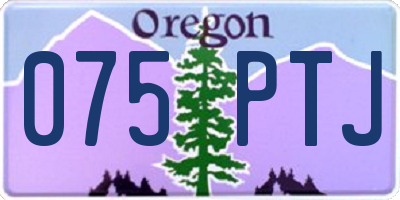 OR license plate 075PTJ