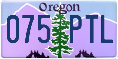 OR license plate 075PTL