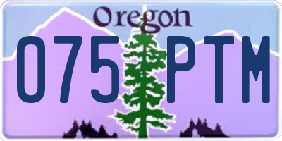 OR license plate 075PTM