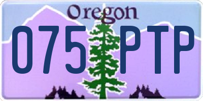 OR license plate 075PTP