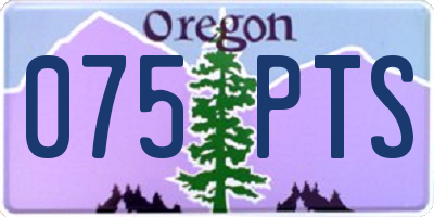 OR license plate 075PTS
