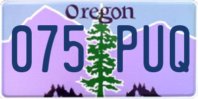 OR license plate 075PUQ