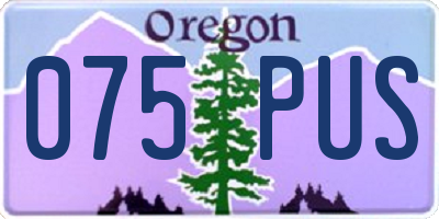 OR license plate 075PUS