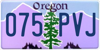 OR license plate 075PVJ