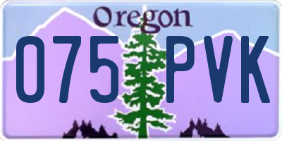 OR license plate 075PVK