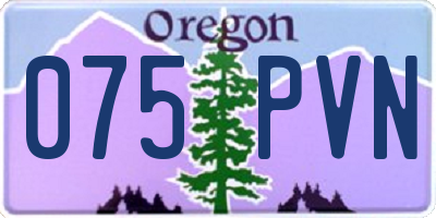 OR license plate 075PVN